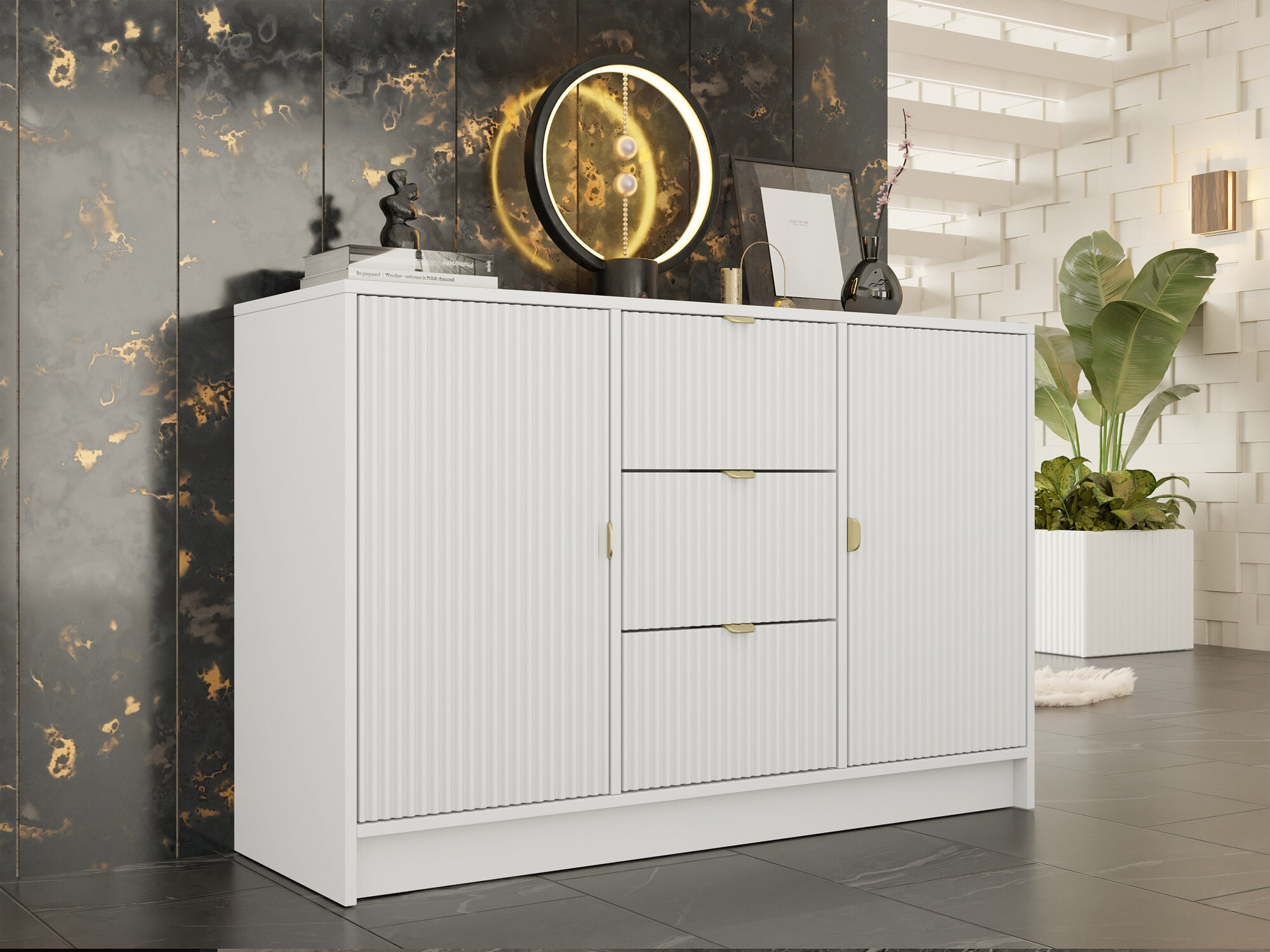 Chest of drawers Comfivo Papilio (White)