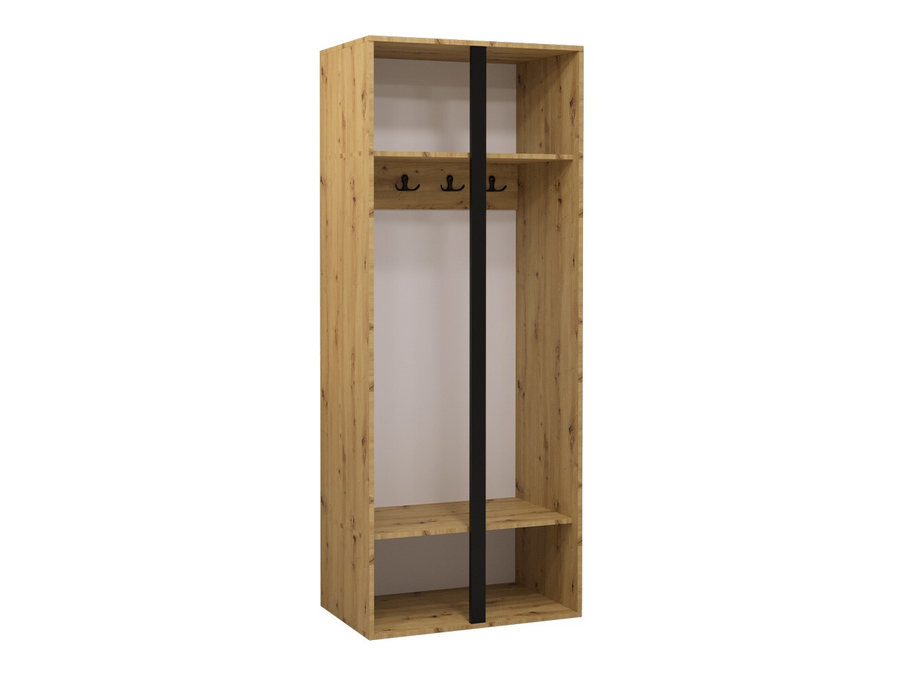 Wardrobe Pinis I (Artisan oak + Black)