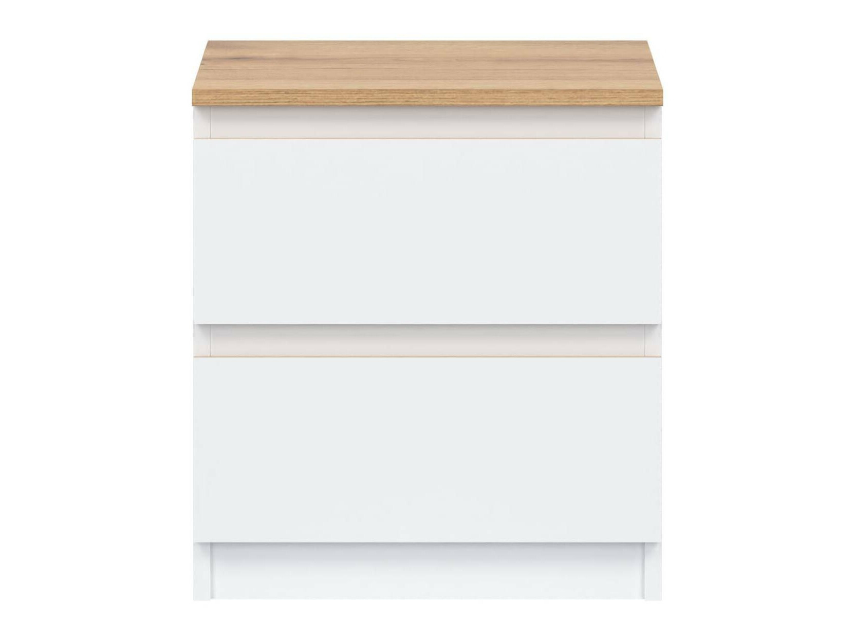 Bedside table Catelbi 109 (White + Oak)