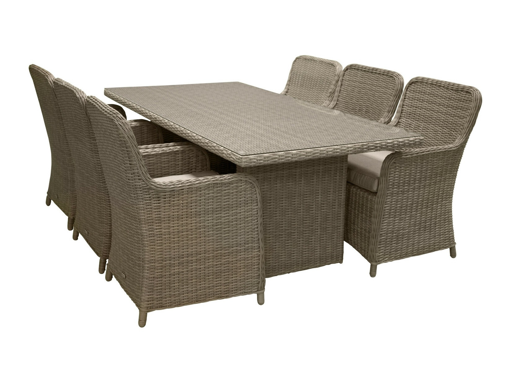 Table and chairs set Dallas 2201 (Light brown + Beige)