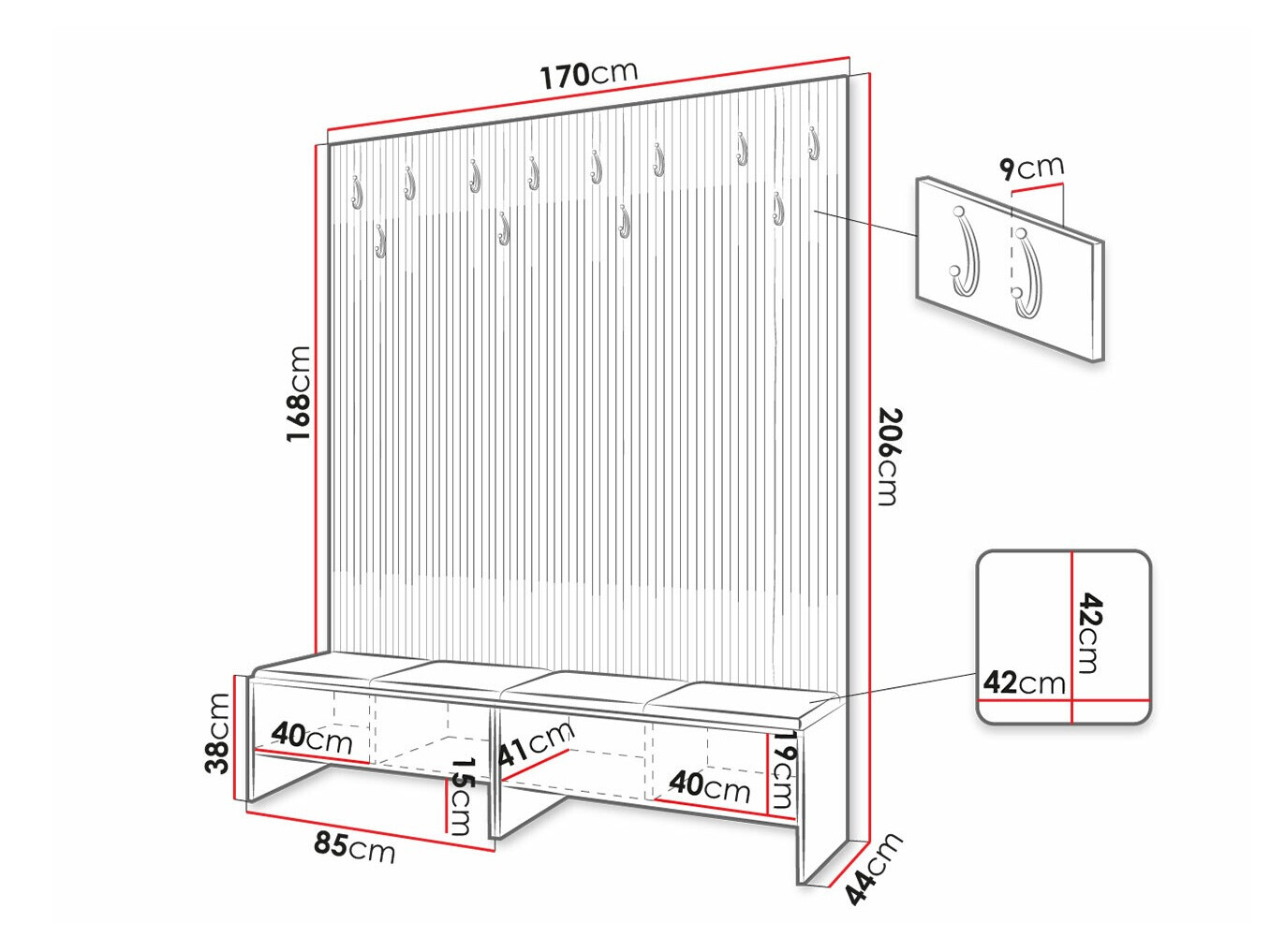 Hallway set Donio V (Artisan oak + Manila 02)