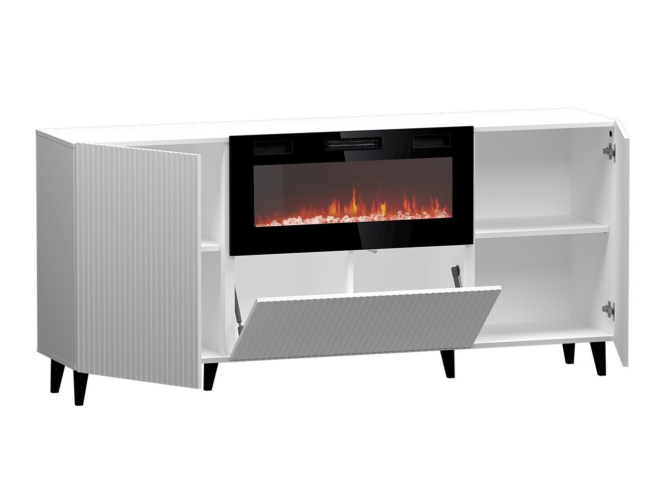 Sideboard Dicto I (Black + Golden)