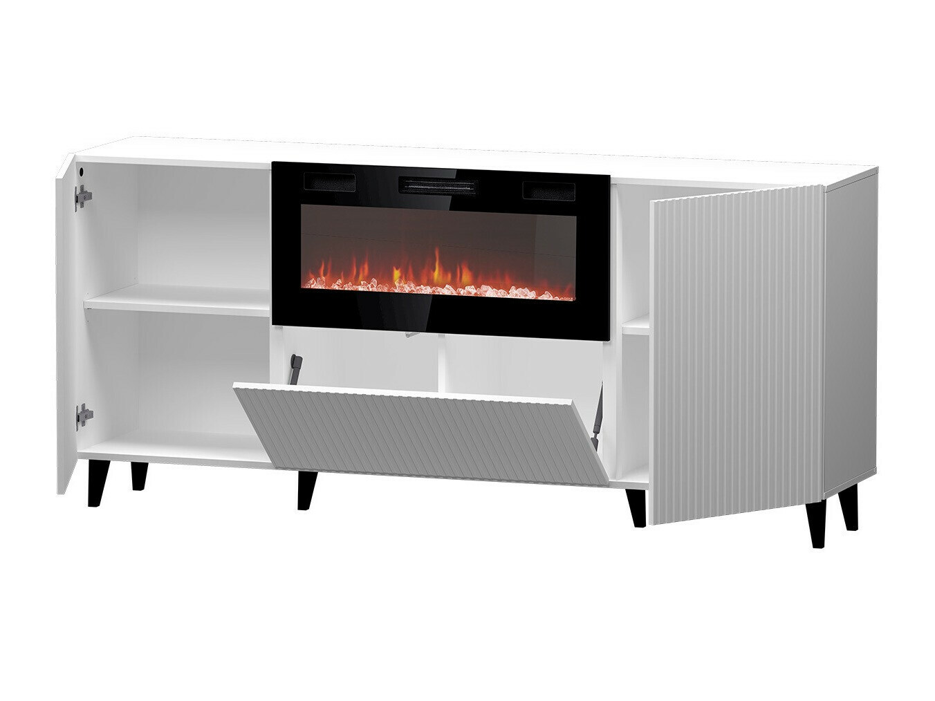 Sideboard Levmari 104 (Black + Golden)