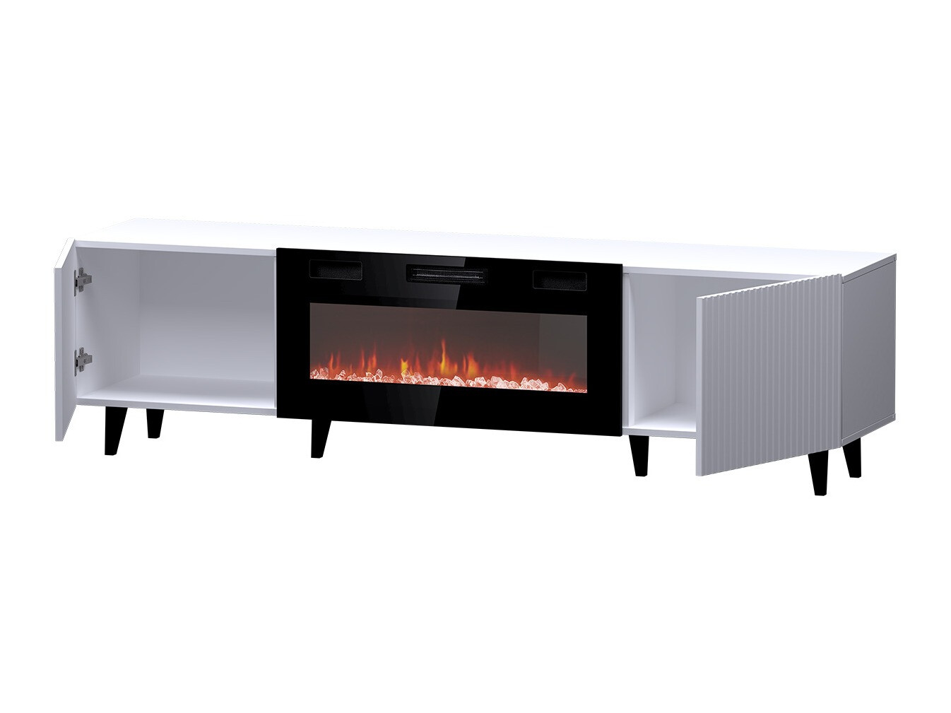 TV stand Dicto II (Black + Golden)