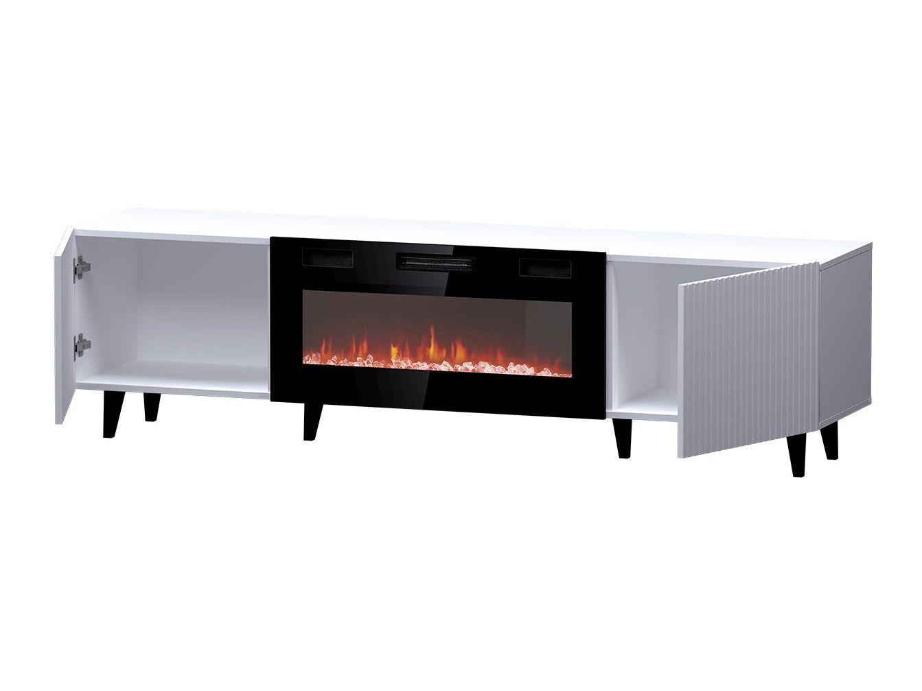 TV stand Dicto II (White + Black)