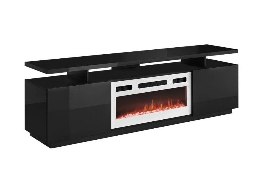 TV stand Figura I (Black + Glossy black)