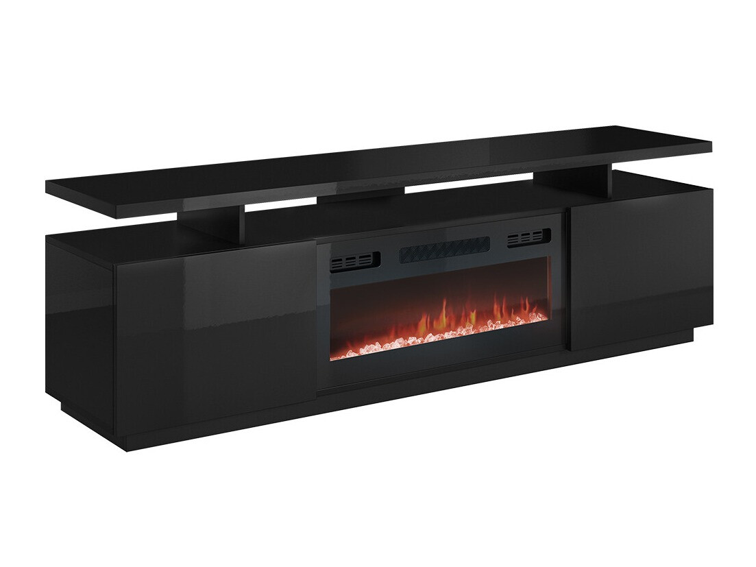 TV stand Figura I (Black + Glossy black)