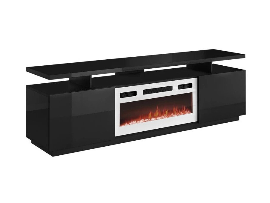 TV stand Figura I (Black + Glossy black)