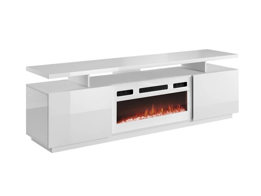 TV stand Figura I (White + Glossy white)