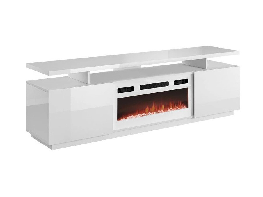 TV stand Figura I (White + Glossy white)