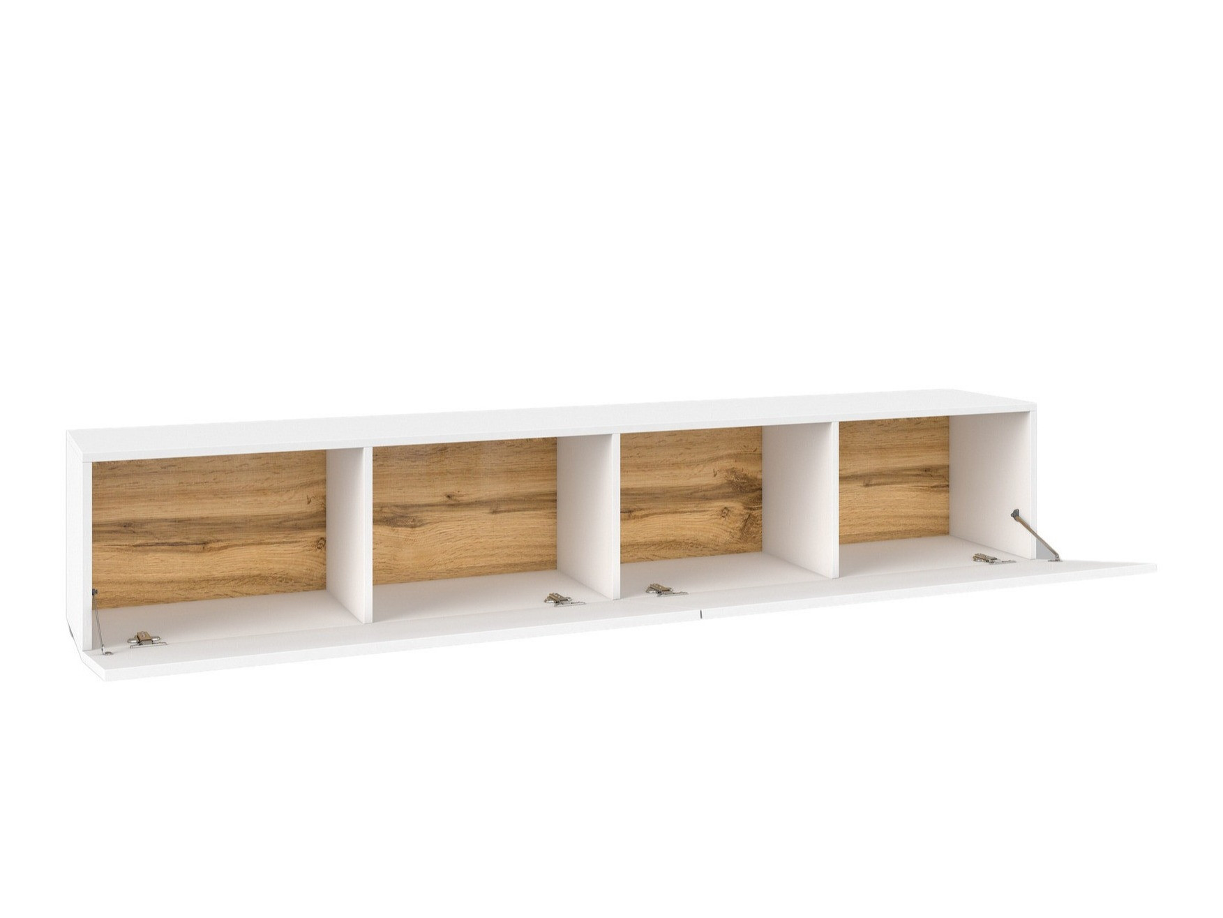 TV stand Revmiru 104 (White + Wotan Oak)