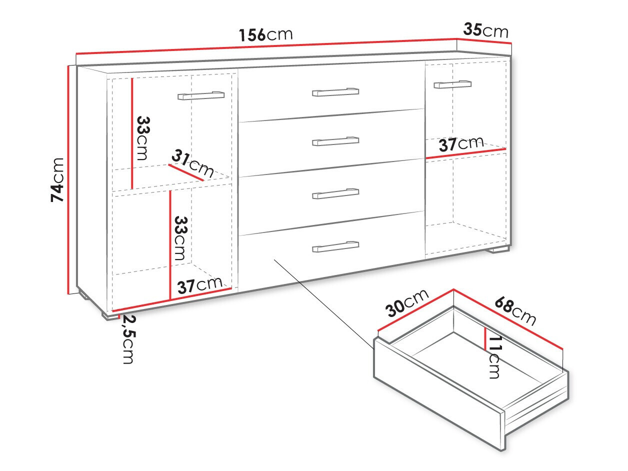 Chest of drawers Comfivo Casus