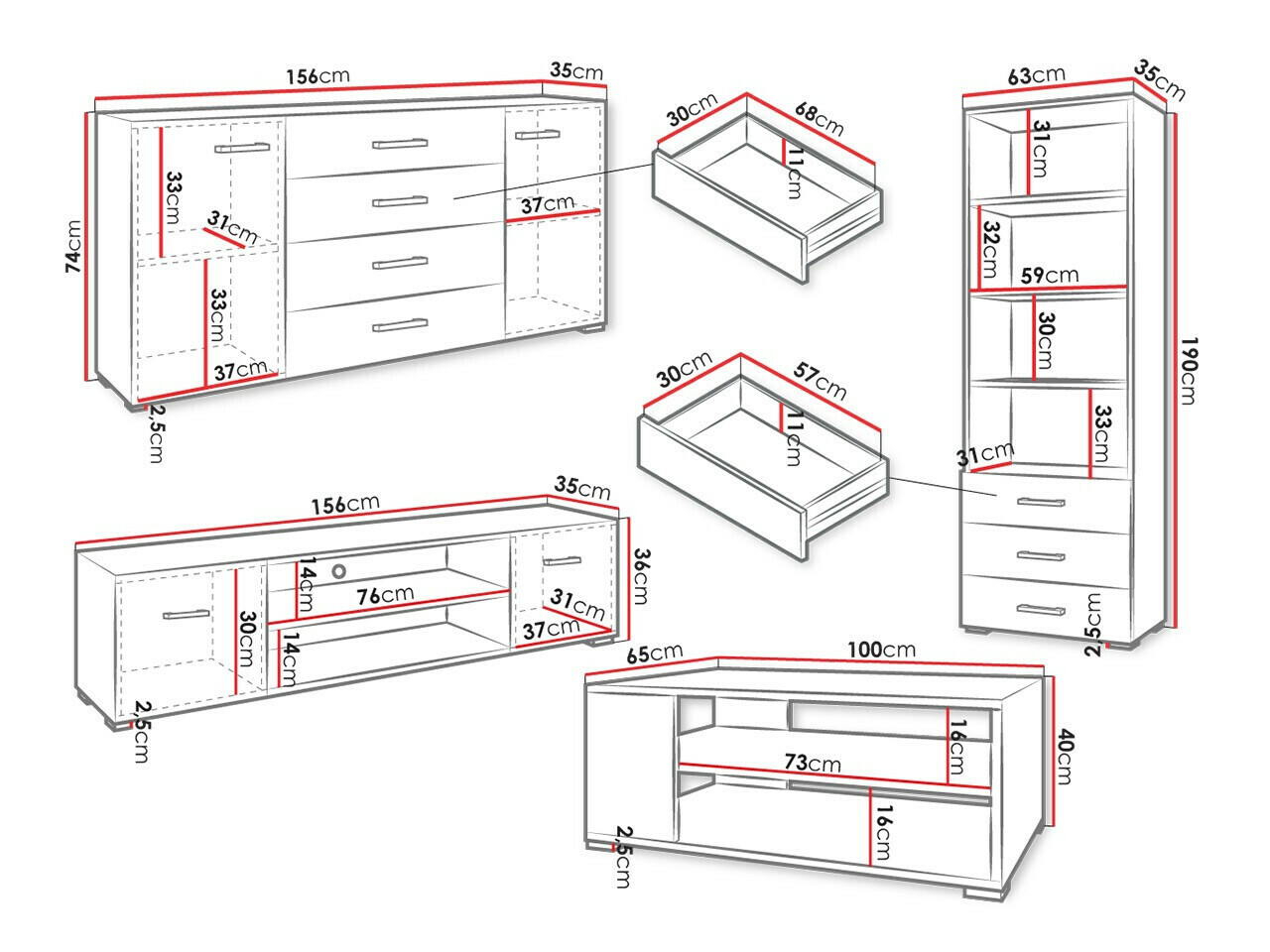 Living room set Comfivo Casus I