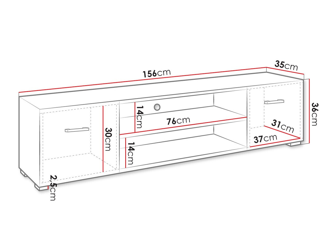 TV stand Comfivo Casus