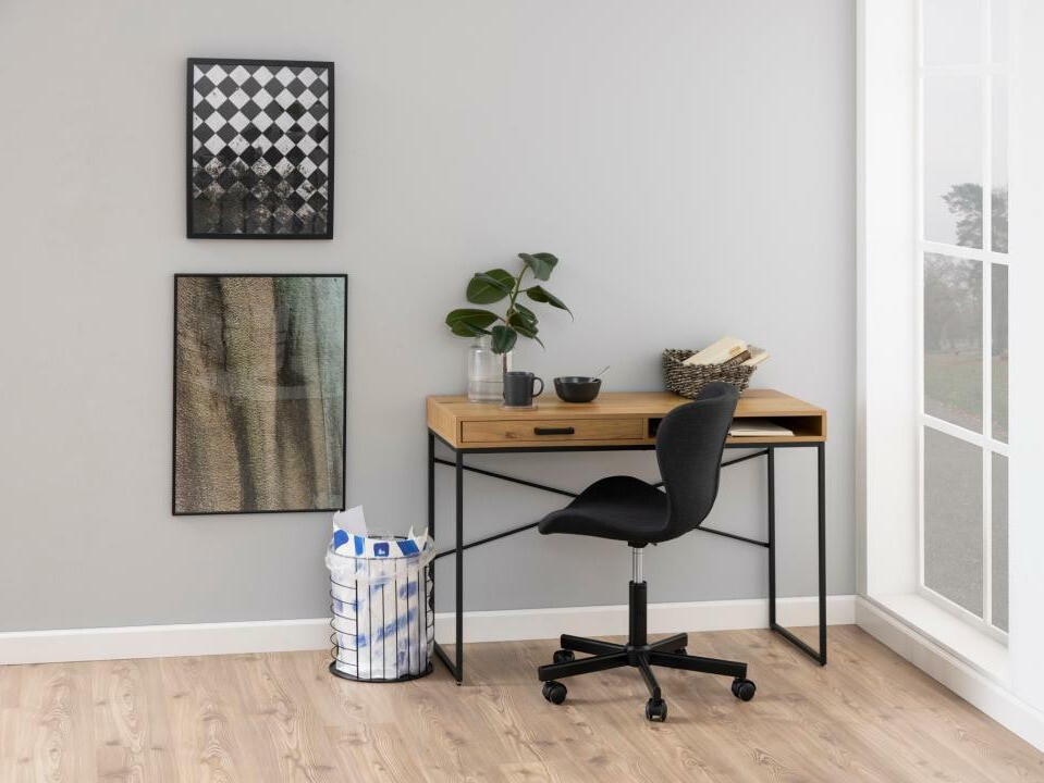 Desk Norsica Sevferi 190 (Black + Wild oak)