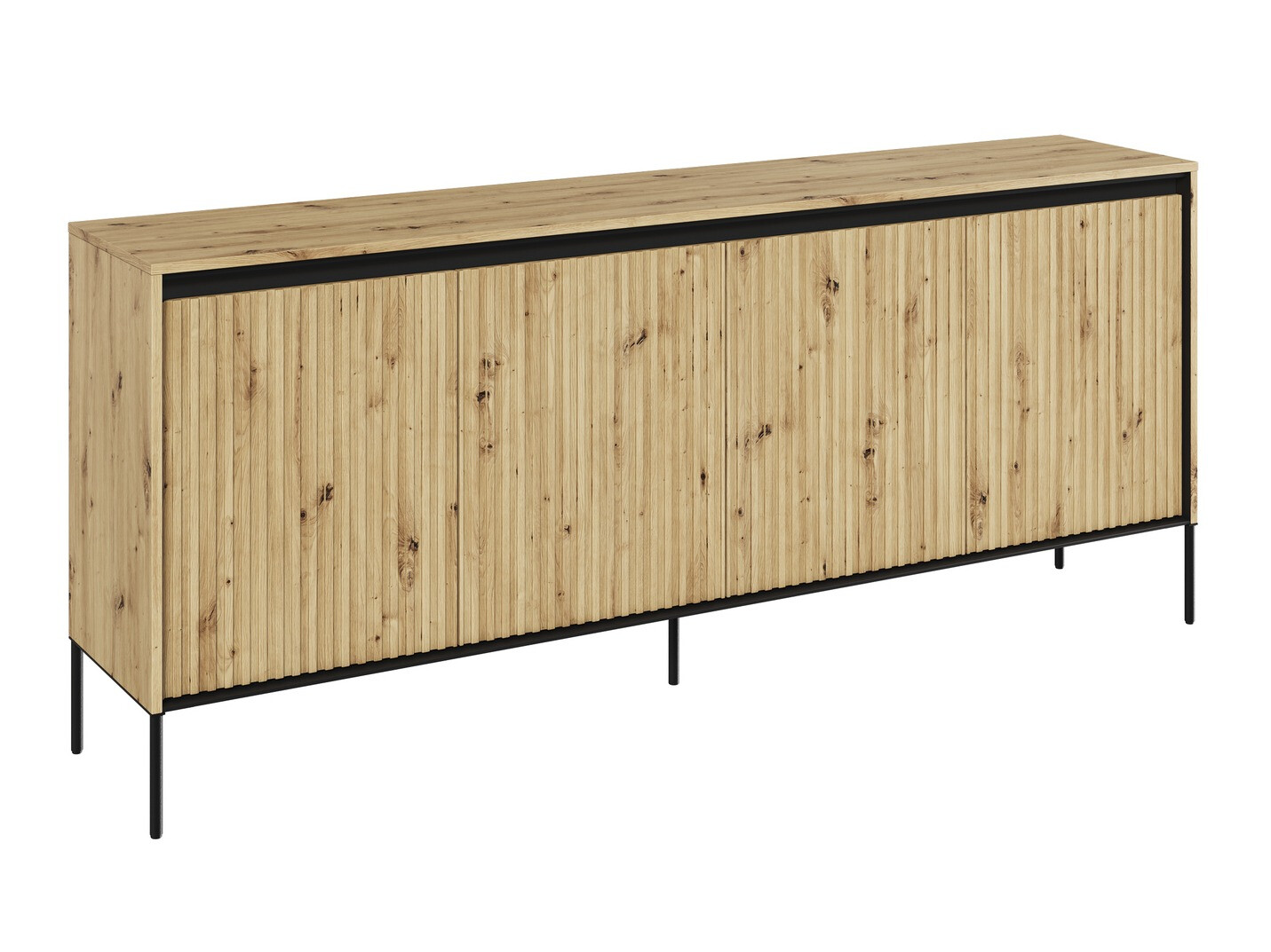Sideboard Fernolu 103 (Artisan oak + Black)