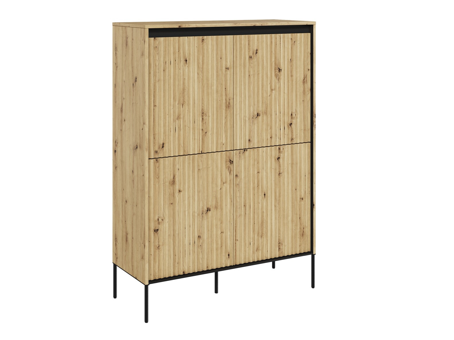 Sideboard Fernolu 102 (Artisan oak + Black)