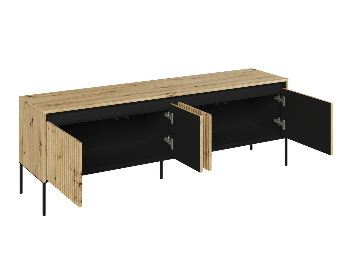 TV stand Fernolu 104 (Artisan oak + Black)