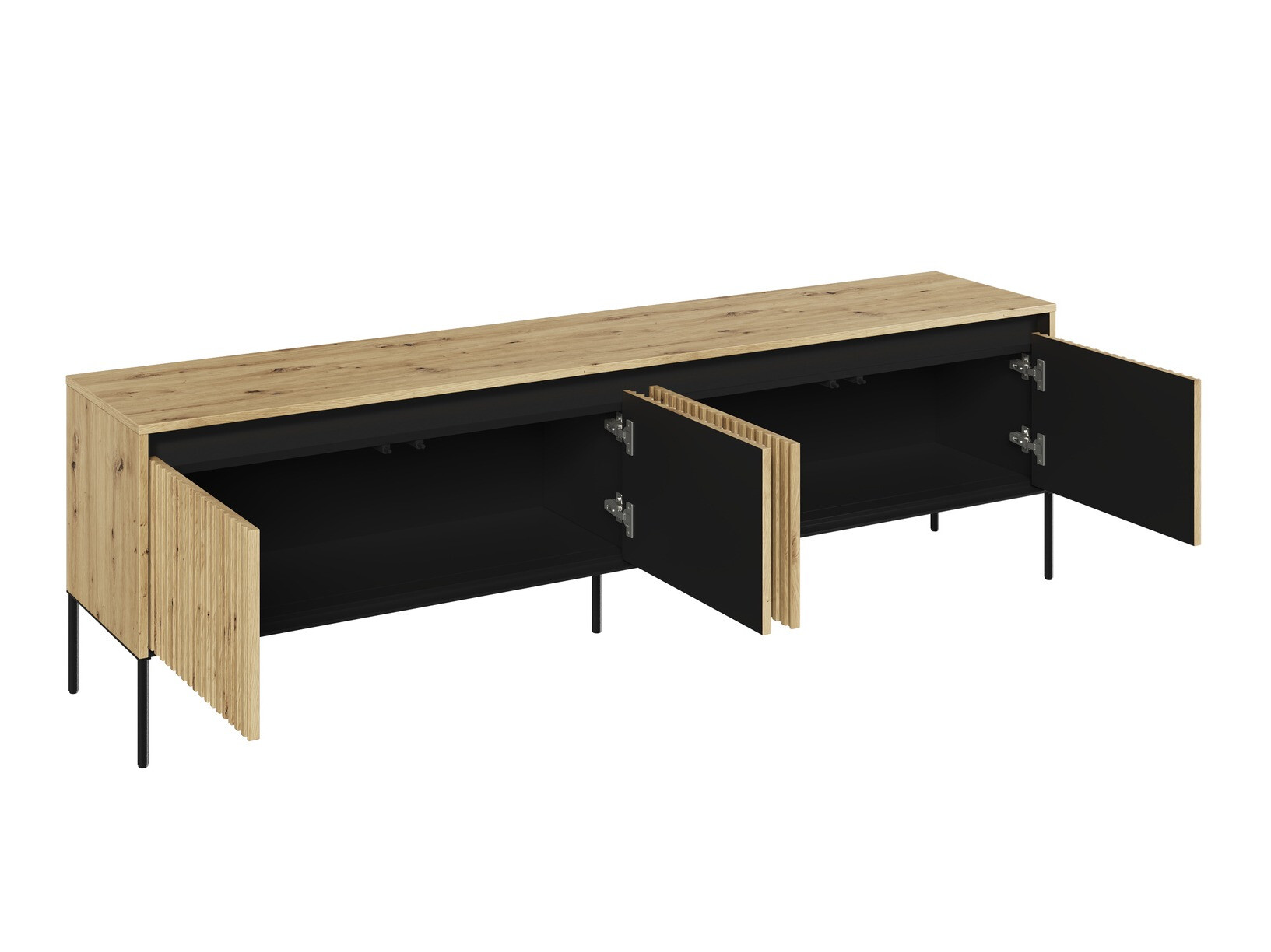 TV stand Fernolu 105 (Artisan oak + Black)