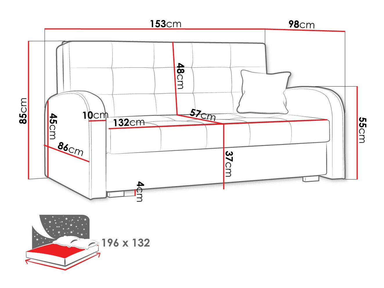 Sofa bed Silona III (Aragon 20)