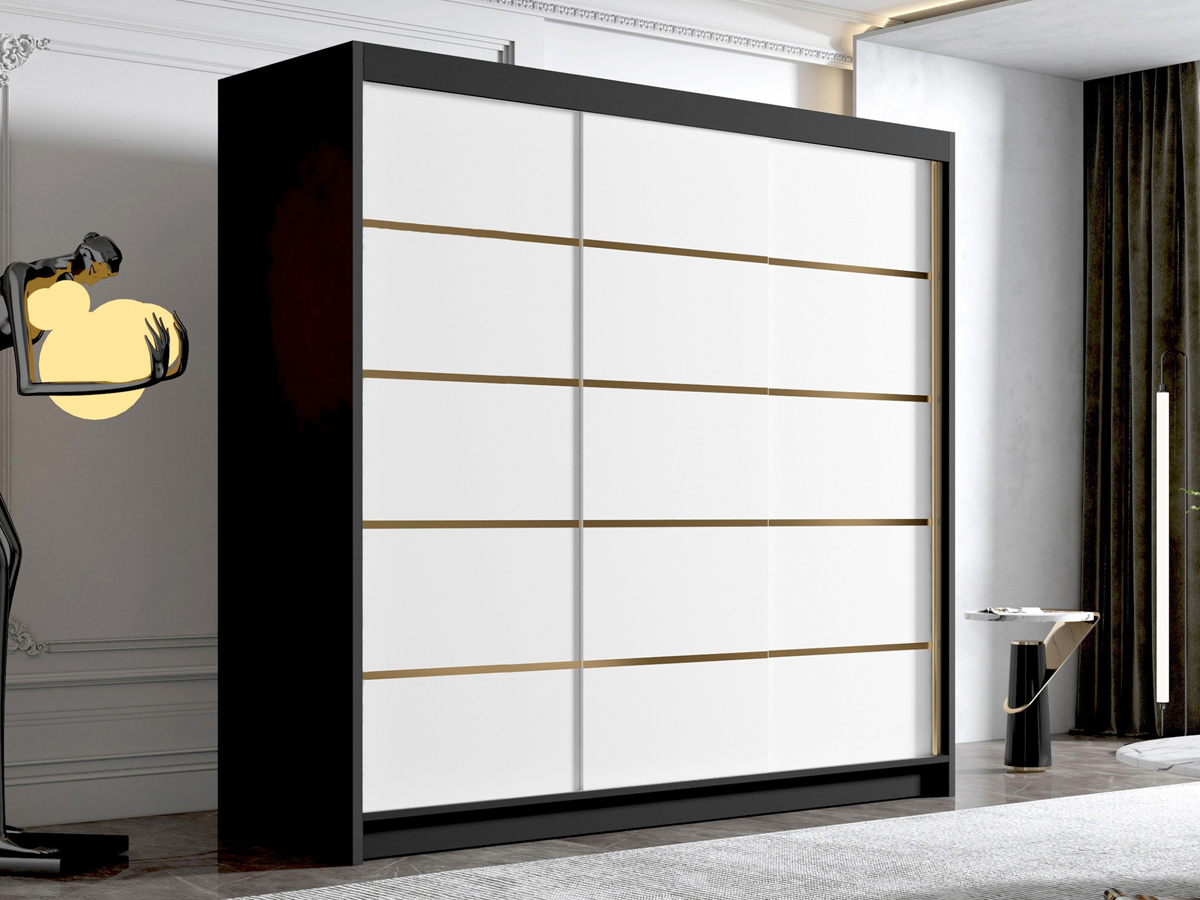Wardrobe Closico 185 (Black + White)