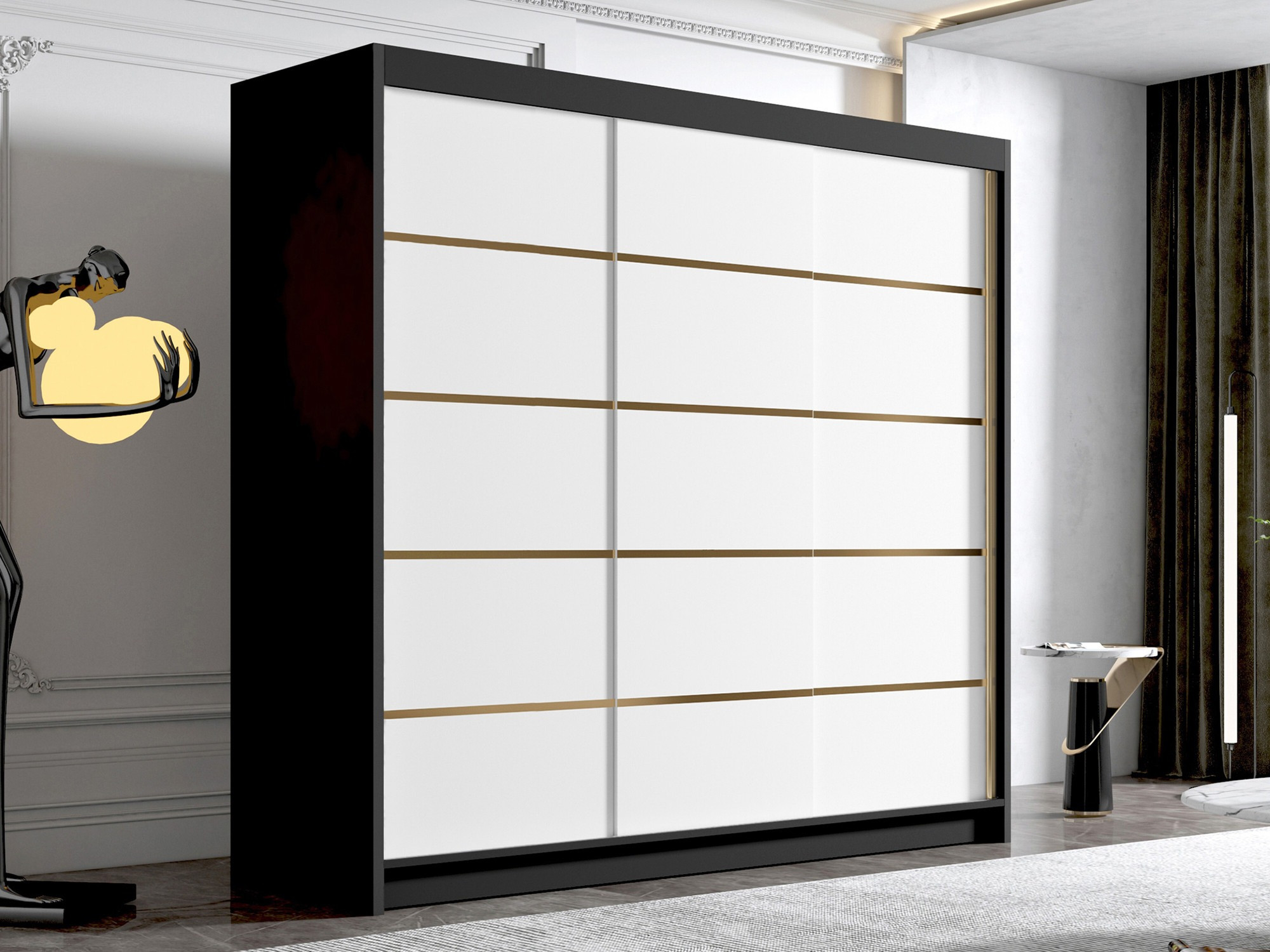 Wardrobe Closico Plenor VI (Black + White)