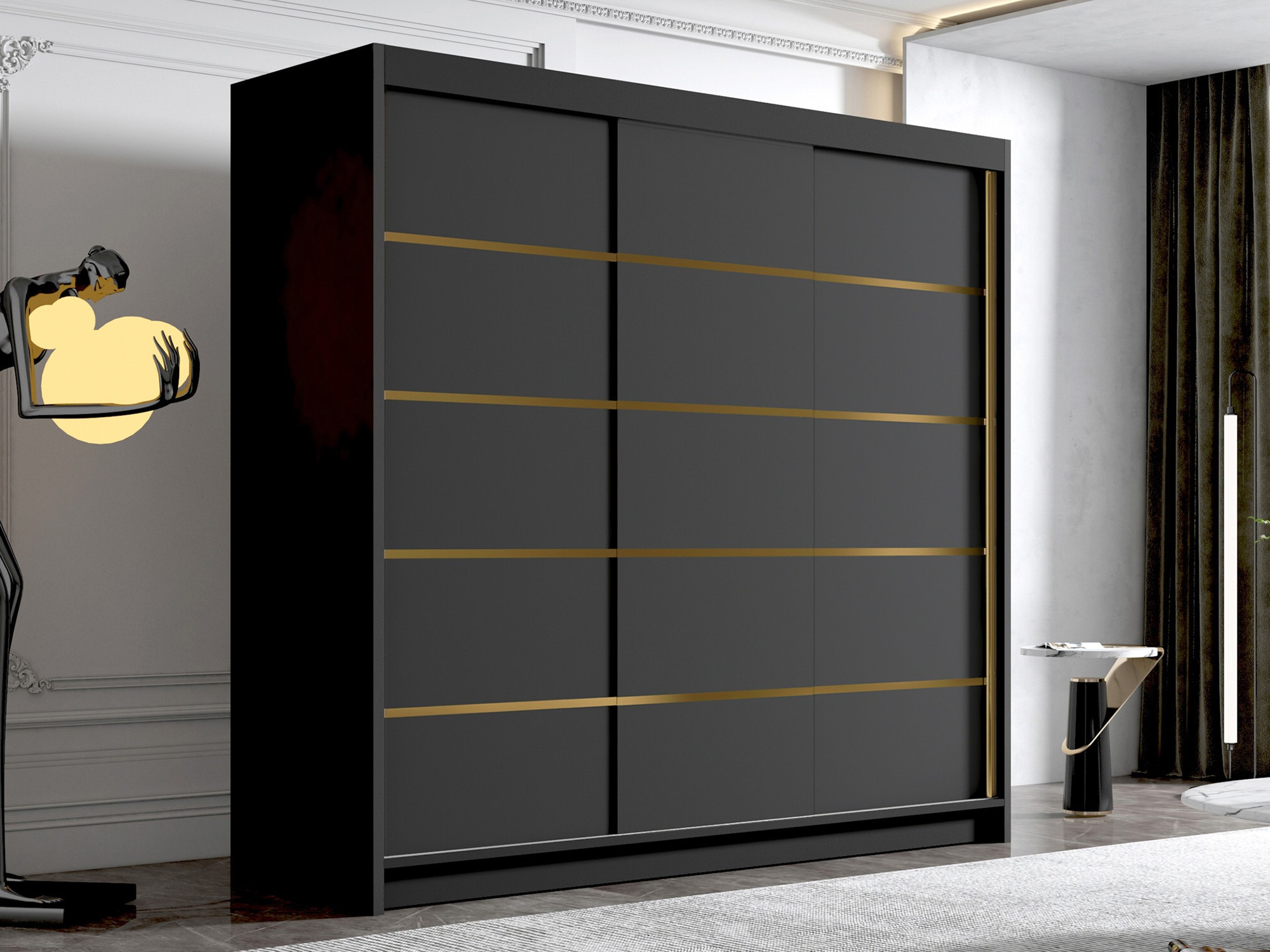 Wardrobe Closico Plenor VI (Black)