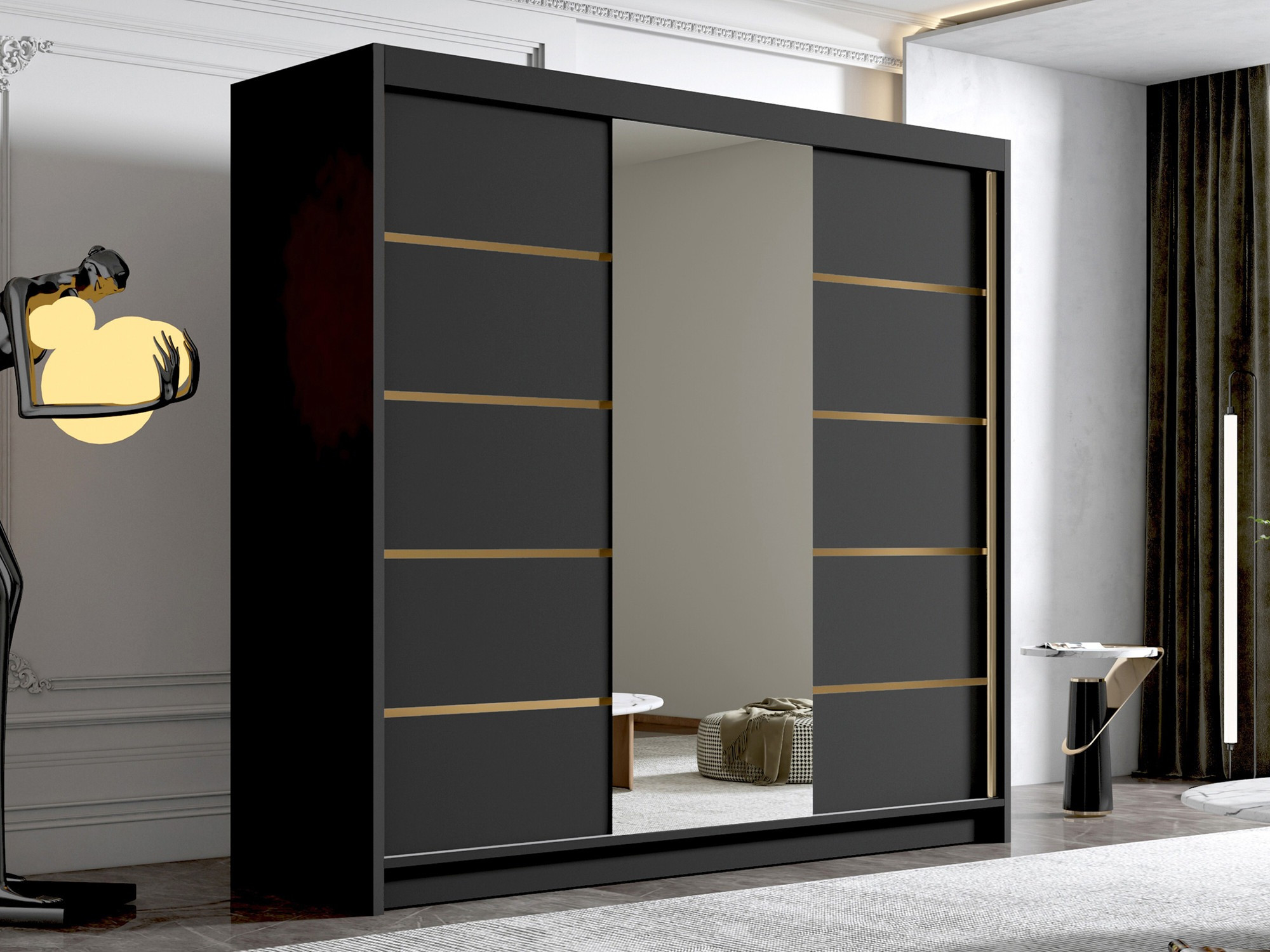 Wardrobe Closico Plenor VI (Black)