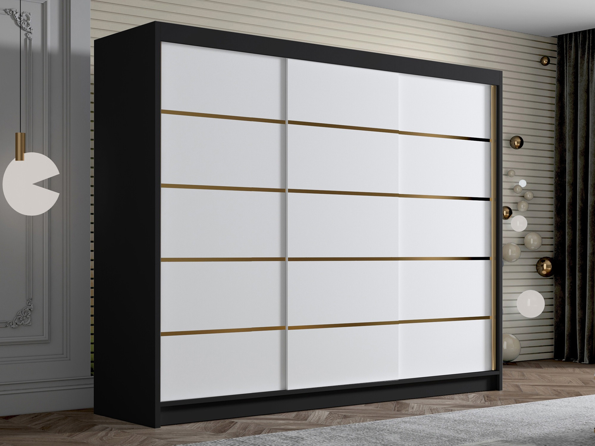 Wardrobe Closico Veltron II (Black + White)