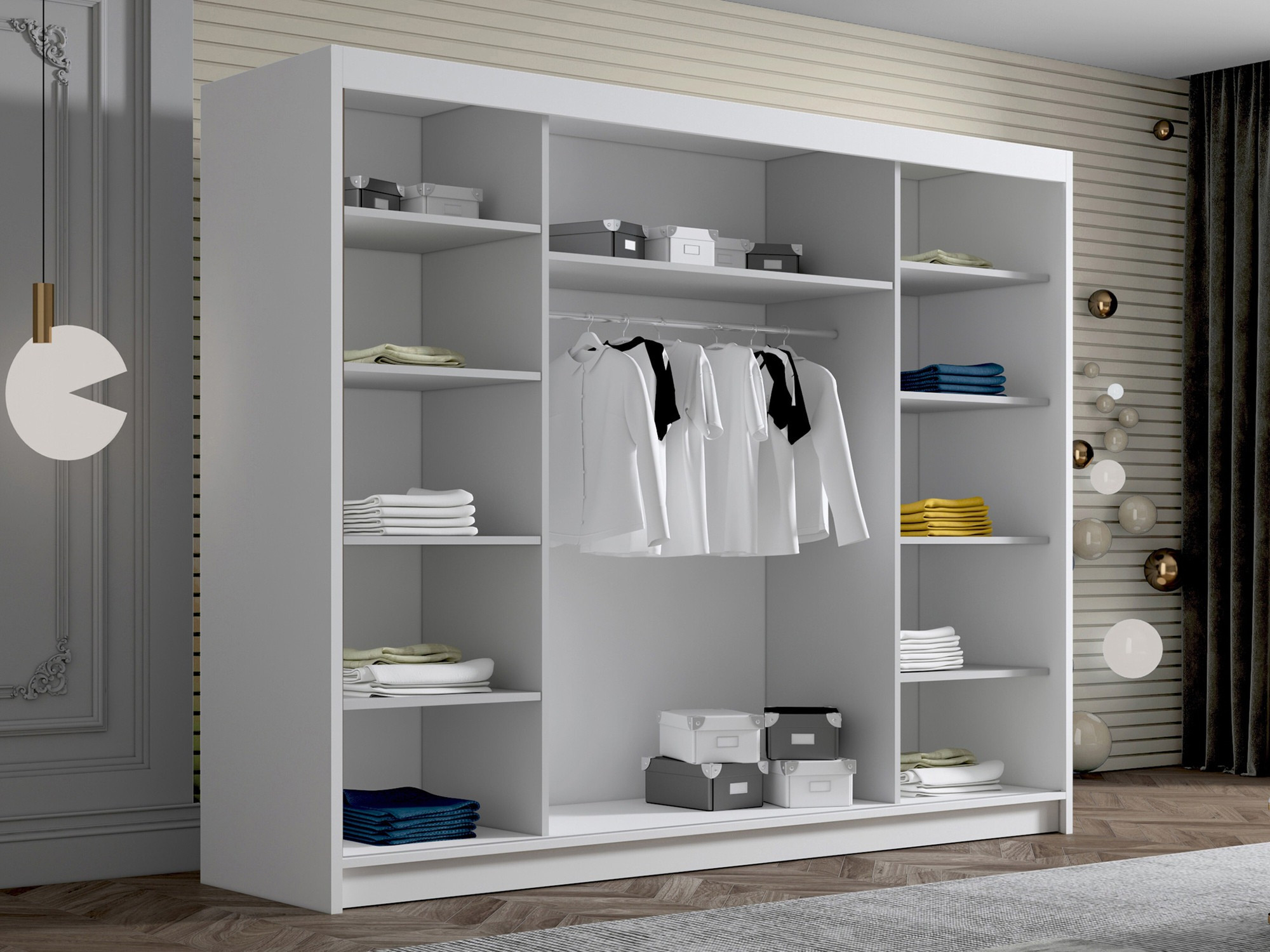 Wardrobe Closico Veltron II (Black + White)