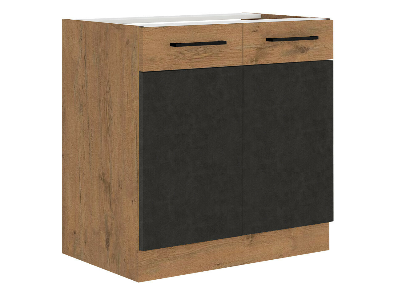 Modular cabinet with doors Wood Grey 110