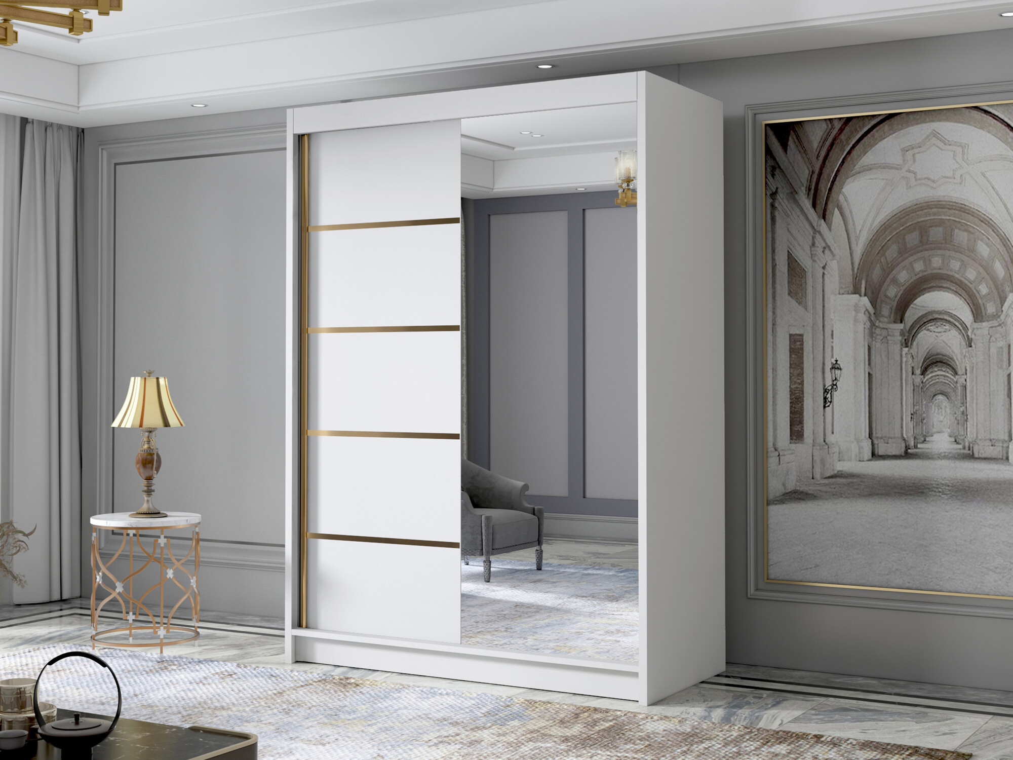 Wardrobe Closico 188 (White)