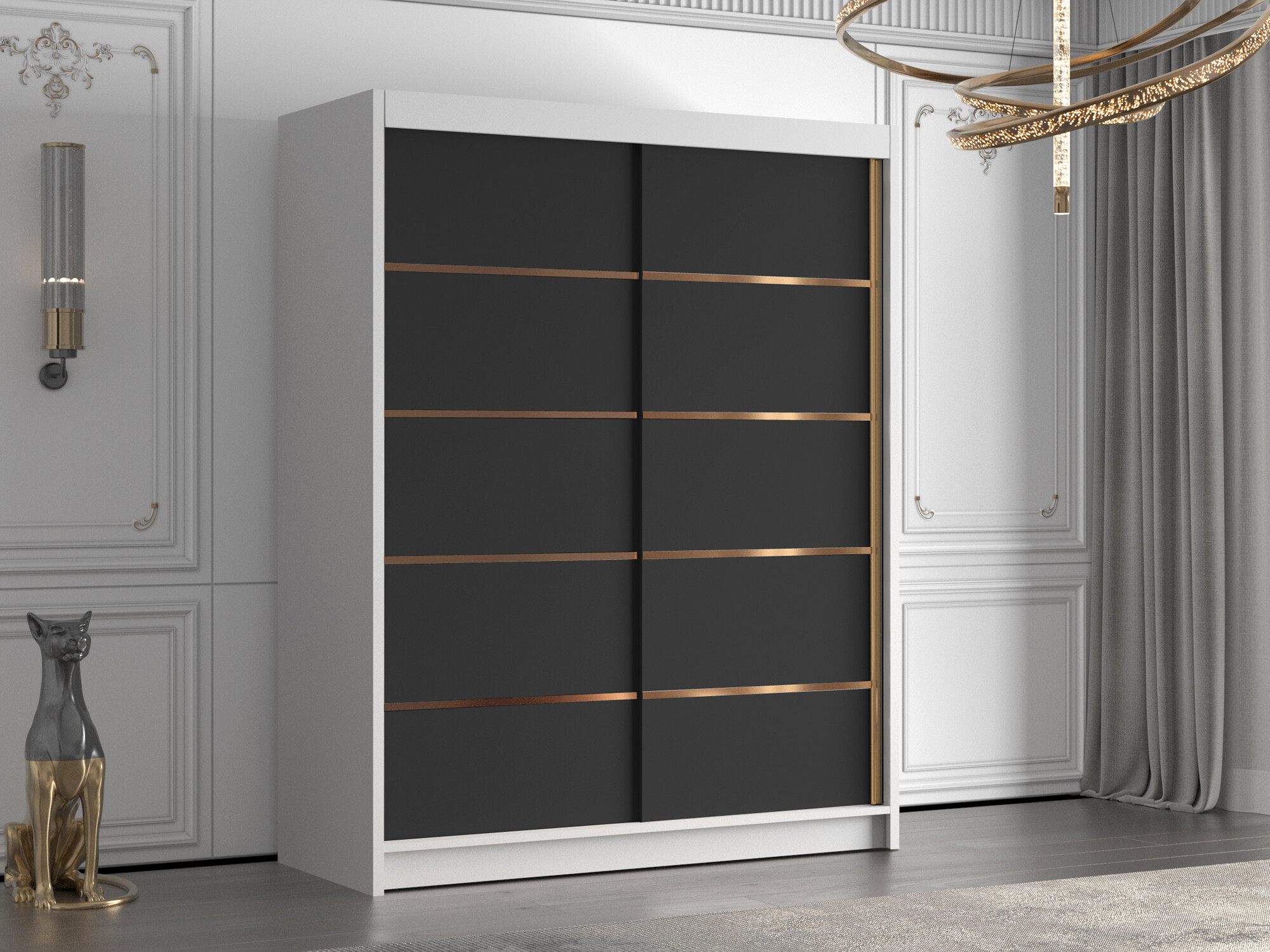 Wardrobe Closico Capsa III (White + Black)