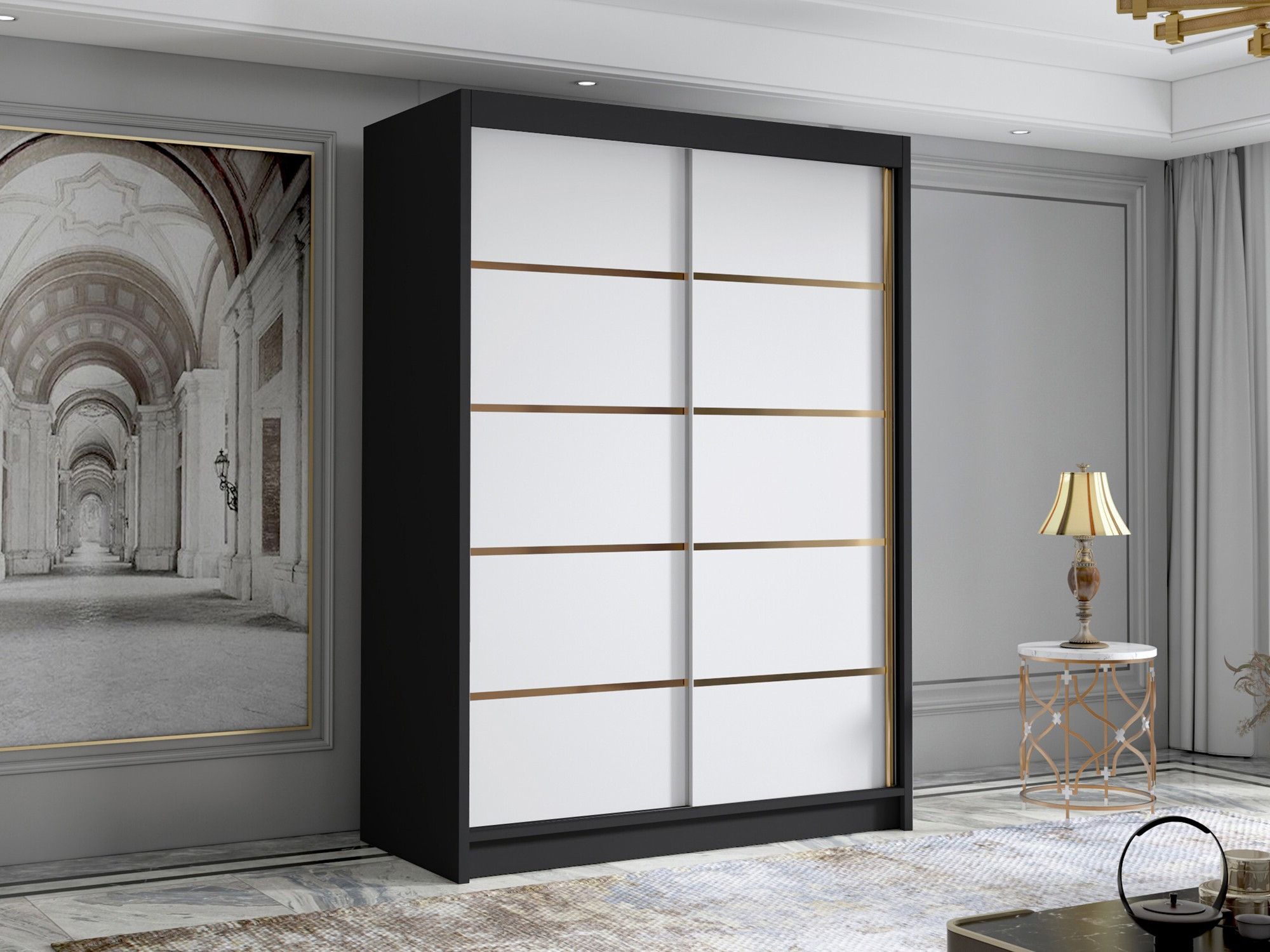 Wardrobe Closico Fornix III (Black + White)