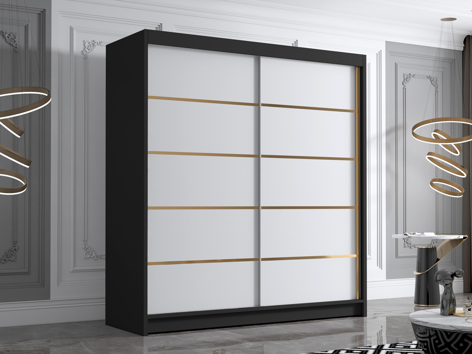 Wardrobe Closico Vallor III (Black + White)
