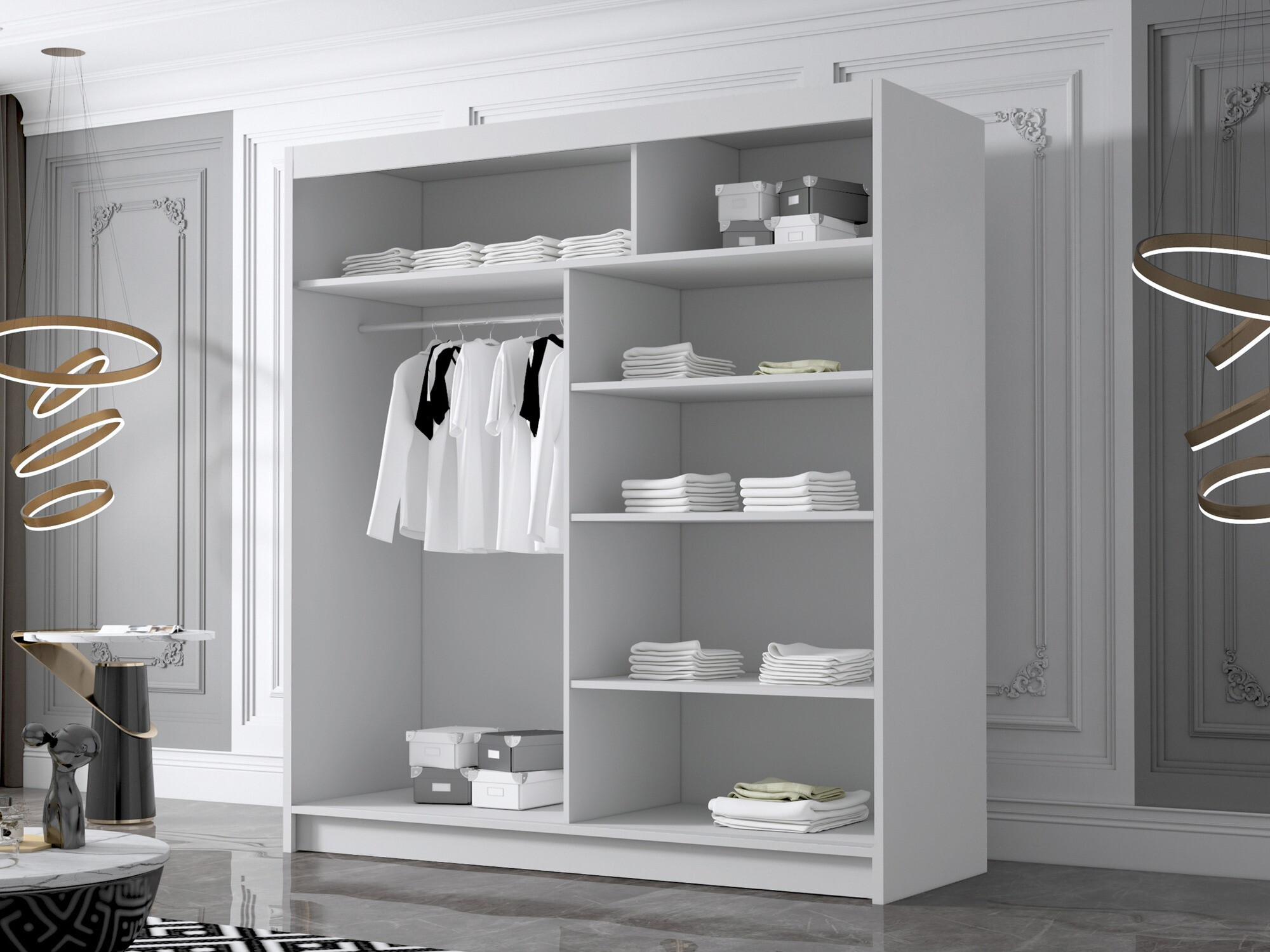 Wardrobe Closico Vallor III (Black + White)