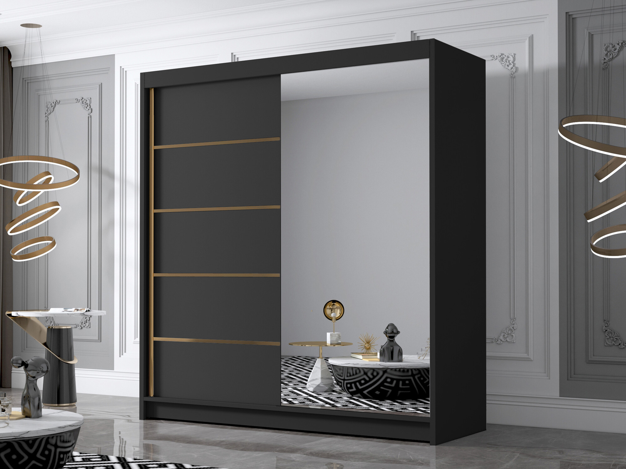 Wardrobe Closico Vallor III (Black)