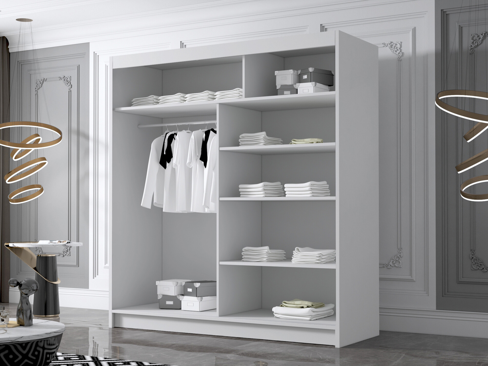 Wardrobe Closico Vallor III (White)