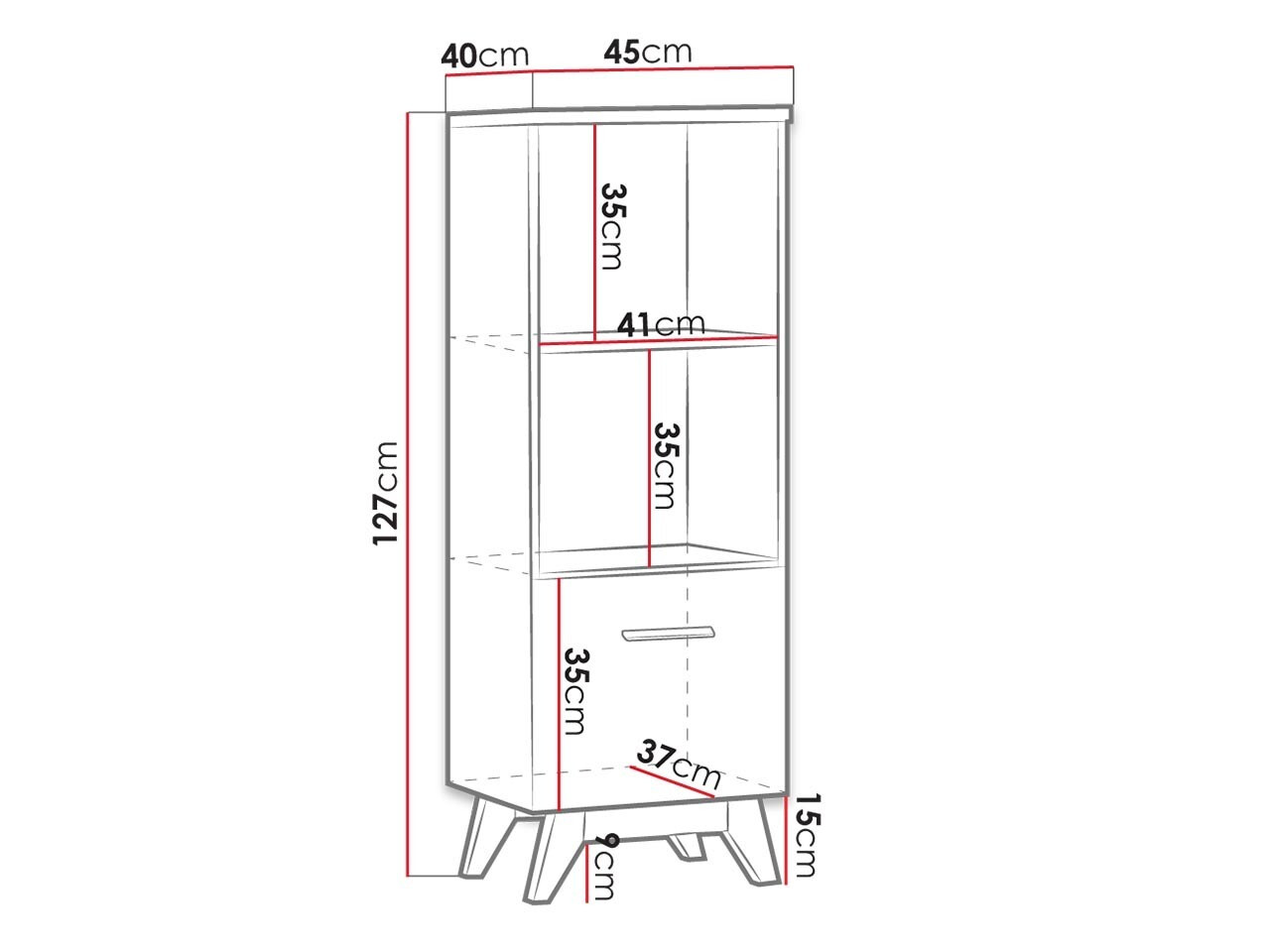 Bookcase Sorvera 104