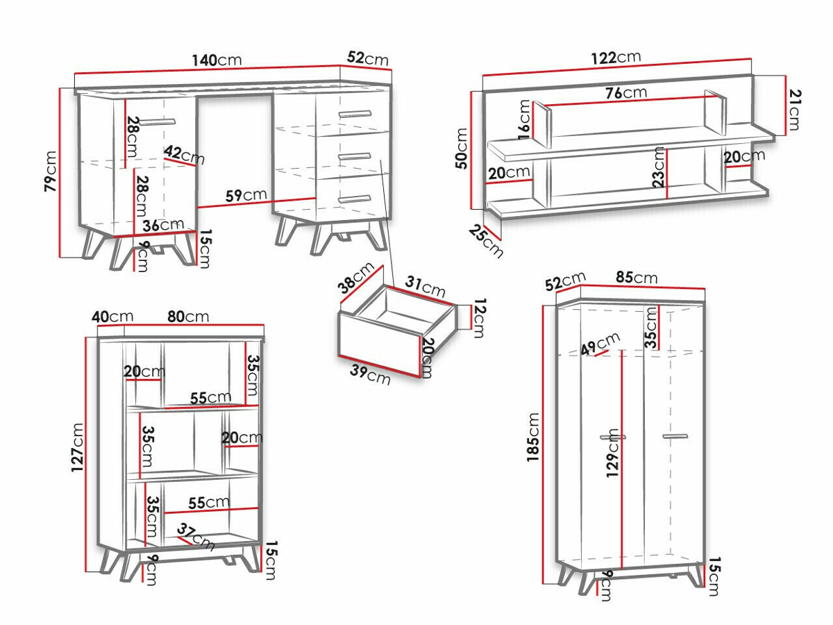 Home office set Sorvera 114