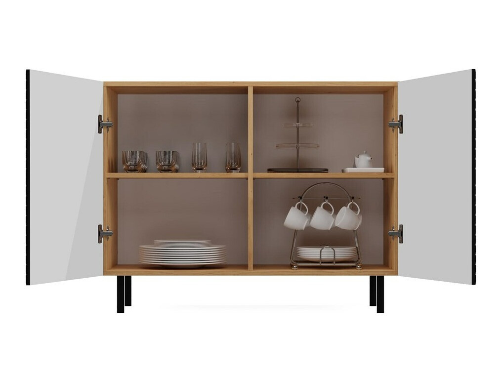 Sideboard Romseru 101 (Black + Artisan oak)