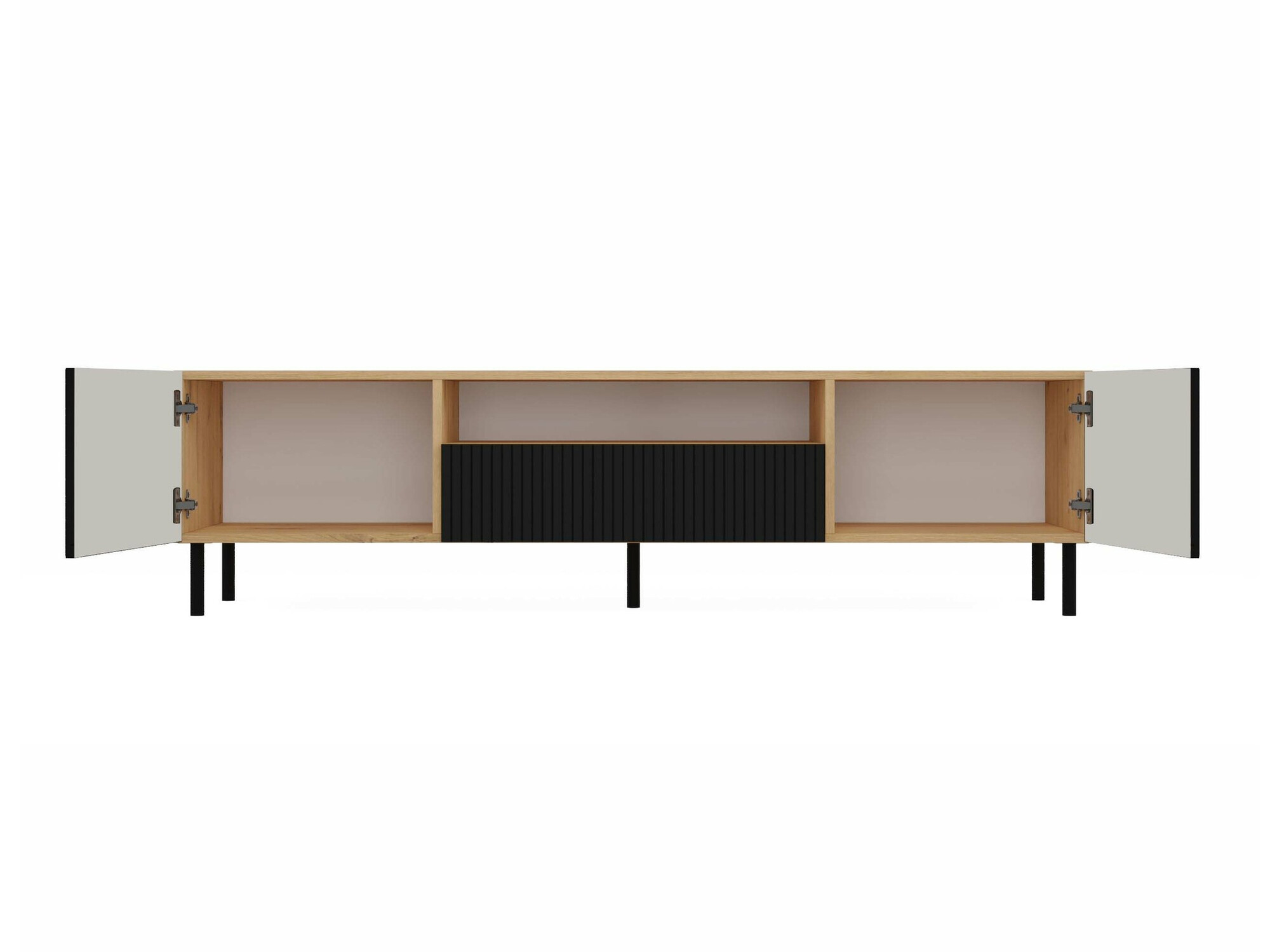 TV stand Romseru 105 (Black + Artisan oak)