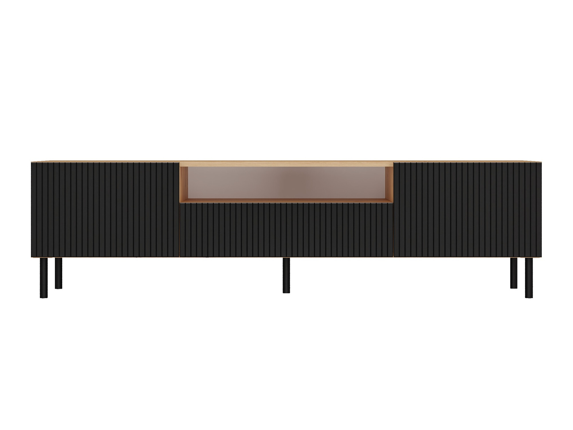 TV stand Romseru 105 (Black + Artisan oak)