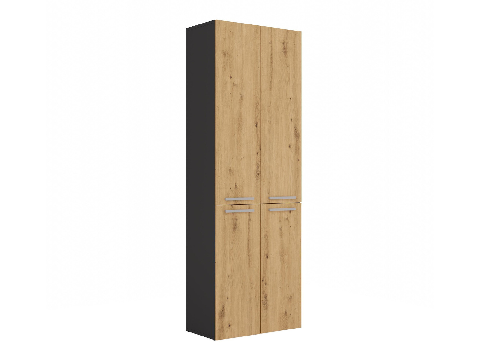 Freestanding bathroom cabinet Nolmaru 100 (Anthracite + Artisan oak)