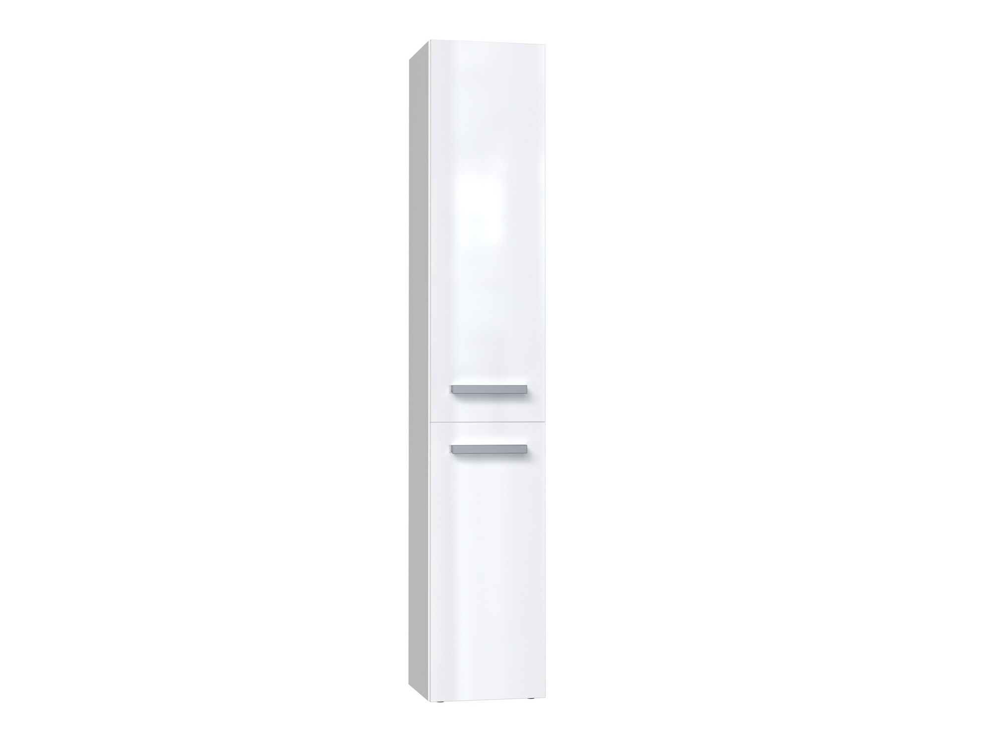 Freestanding bathroom cabinet Nolmaru 105 (White + Glossy white)