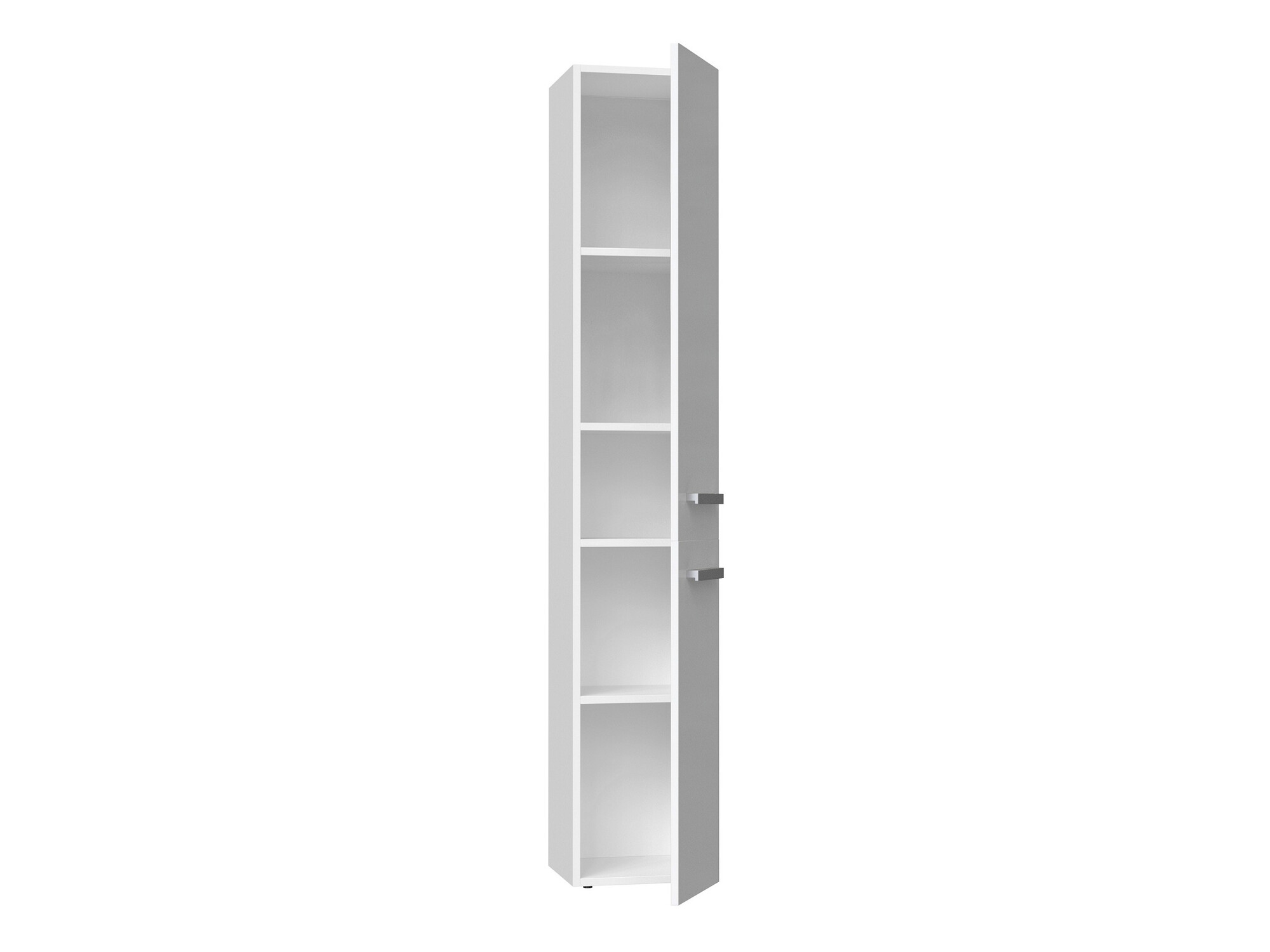 Freestanding bathroom cabinet Nolmaru 105 (White + Glossy white)