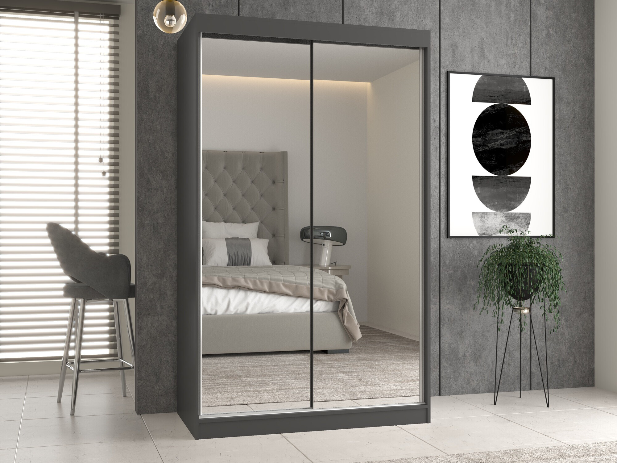 Wardrobe Mandeville 158 (Anthracite)