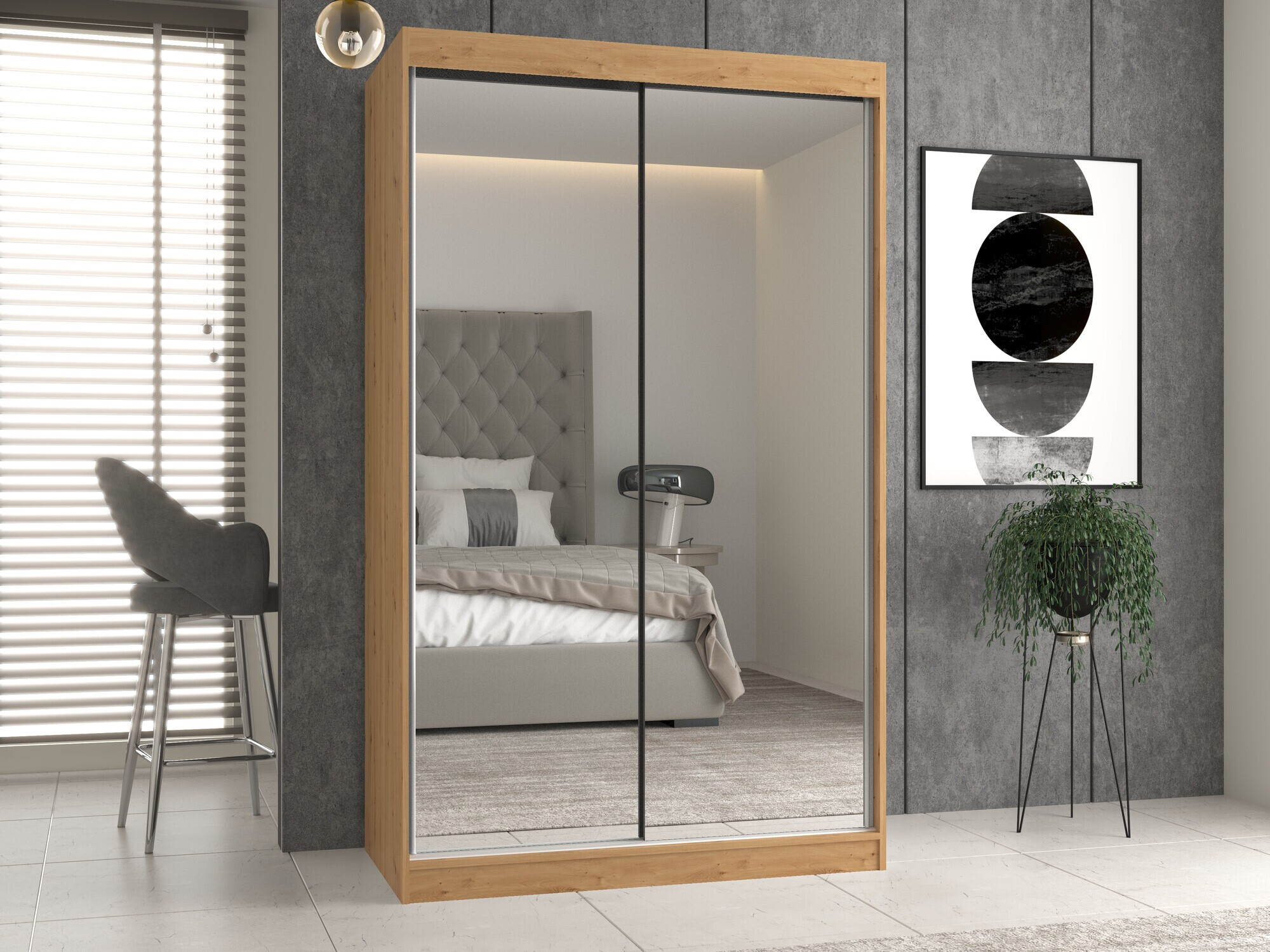Wardrobe Mandeville 158 (Artisan oak)