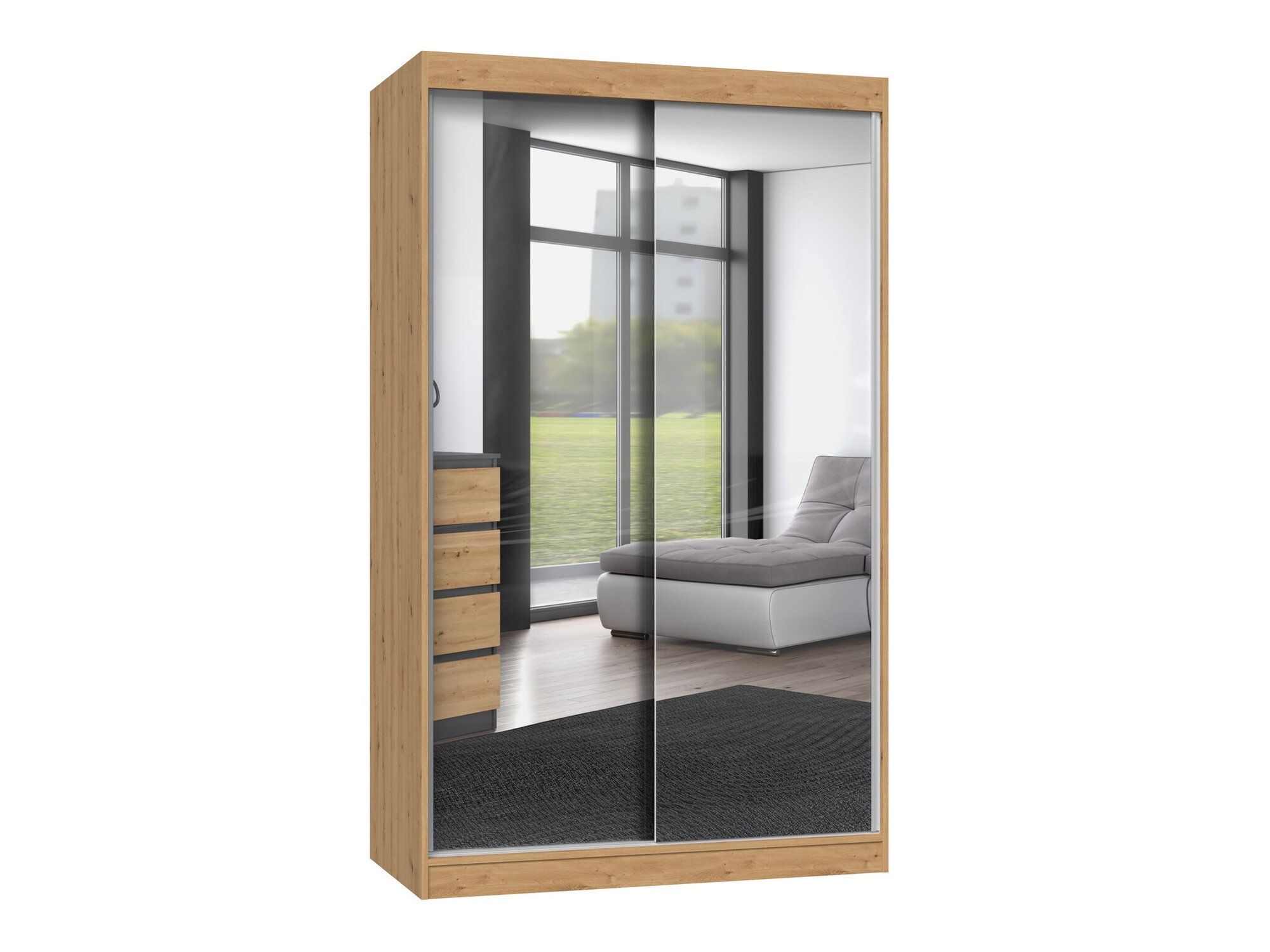 Wardrobe Mandeville 158 (Artisan oak)