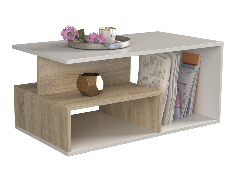Coffee table Mandeville 166 (White + Sonoma oak)